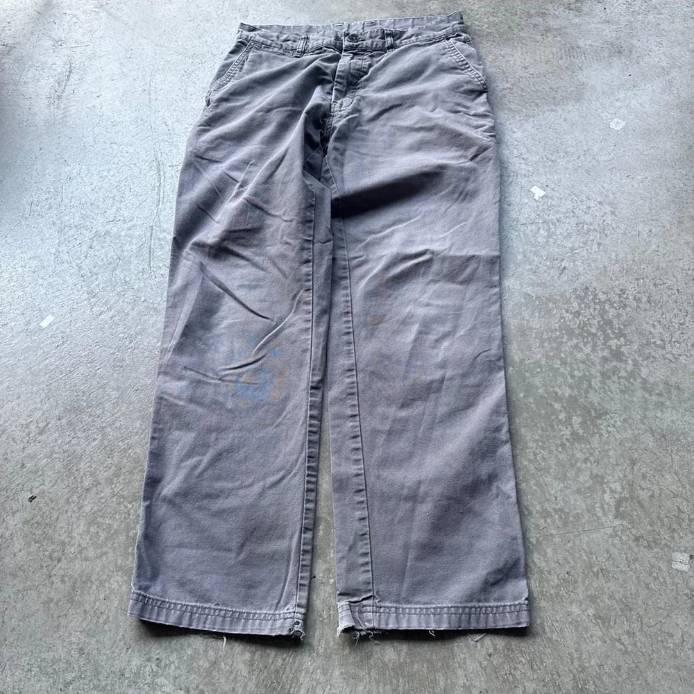 Patagonia Men's Regular Fit Forge Gray Straight Leg Duck Pants Size 32 Outdoors